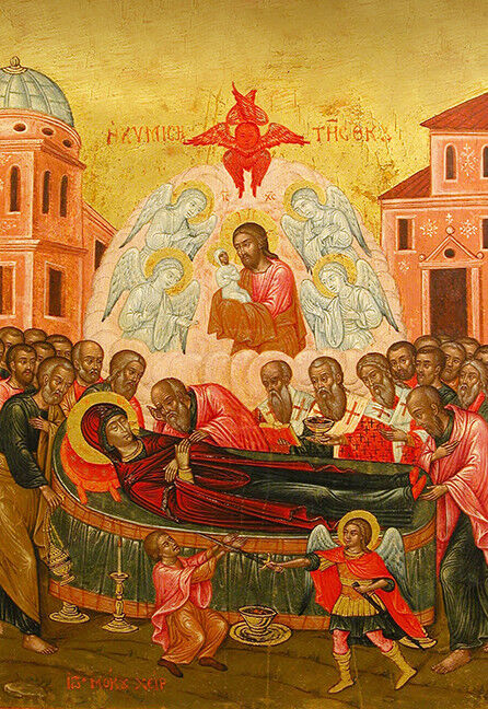 Festal icon of Dormition of the Theotokos