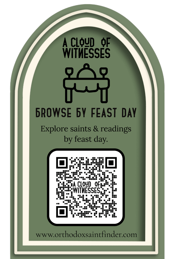 Browse by Feast Day — scan to open on orthodoxsaintfinder.com
