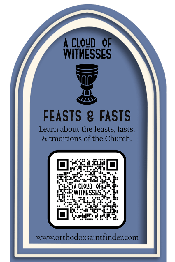 Feasts & Fasts — scan to open on orthodoxsaintfinder.com